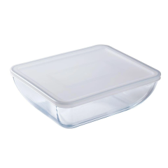 Plat en verre rectangulaire 22x17x6 cm 1,3 l O Cuisine 342PC01/1046