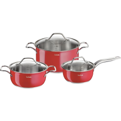 Batterie de cuisine 6 pieces inox Intuition Colors Tefal B903S374