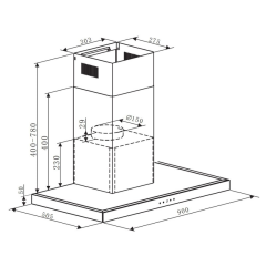 Hotte décorative Fagor FH9060SX